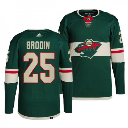 Miehille NHL Minnesota Wild Pelipaita Jonas Brodin 25 Adidas Vihreä Authentic
